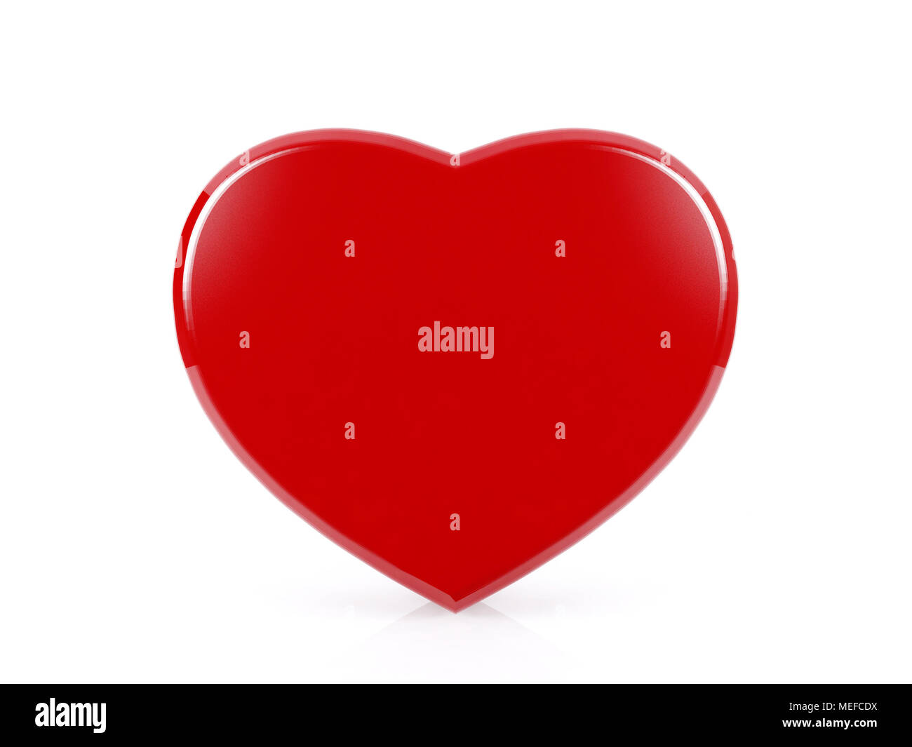 Red heart isolated on white background, 3D rendering Stock Photo - Alamy