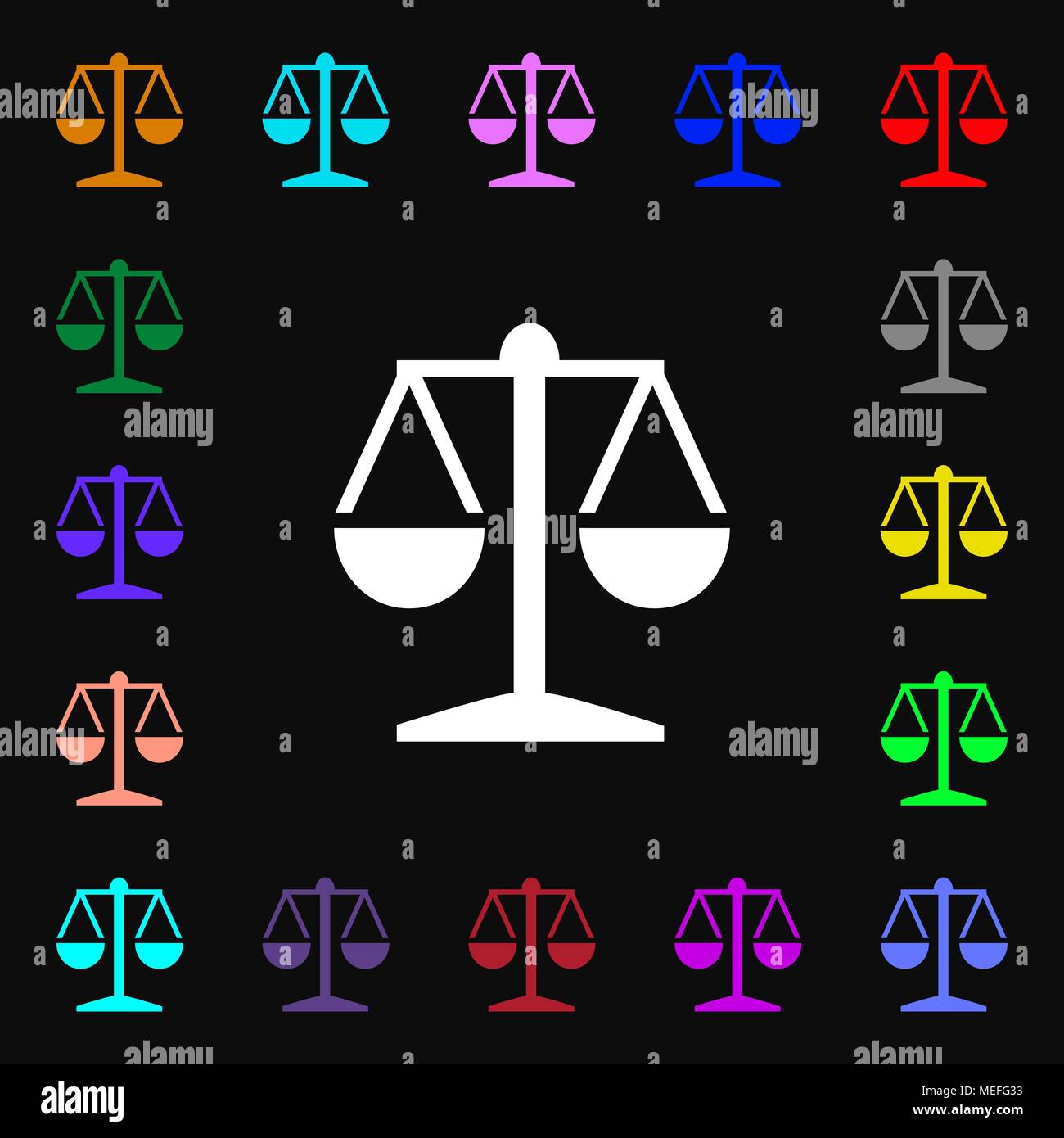 Libra icon sign. Lots of colorful symbols for your design. Vector ...