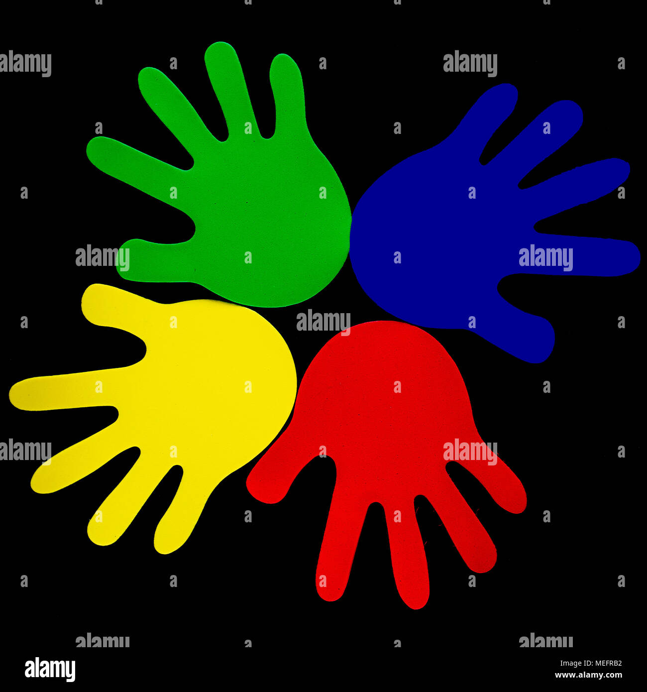 Coloured Foam Hands High Resolution Stock Photography and Images - Alamy