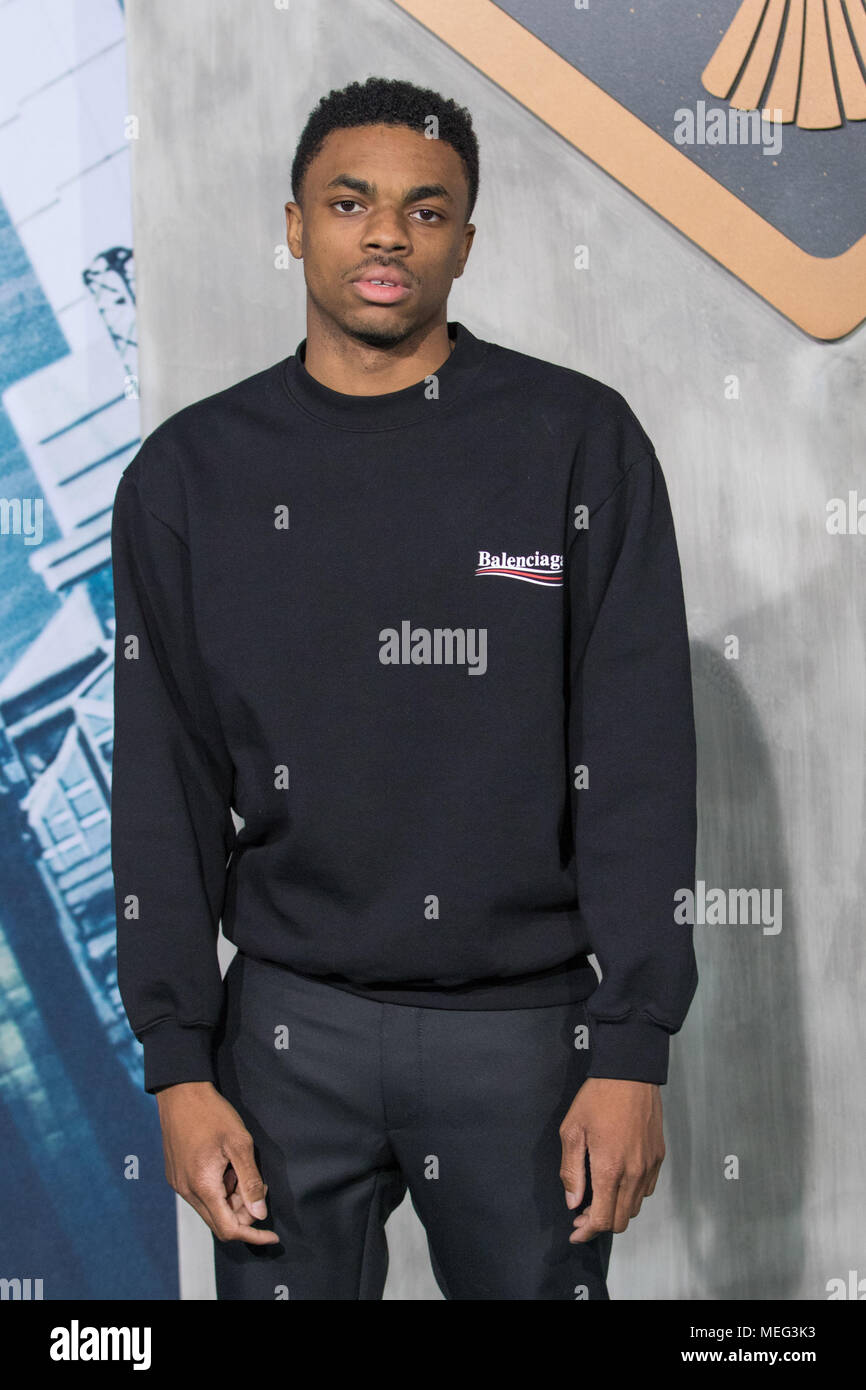 Universal's 'Pacific Rim Uprising' Premiere was held at the TCL Chinese Theatre IMAX in Hollywood, California  Featuring: Vince Staples Where: Los Angeles, California, United States When: 21 Mar 2018 Credit: Sheri Determan/WENN.com Stock Photo