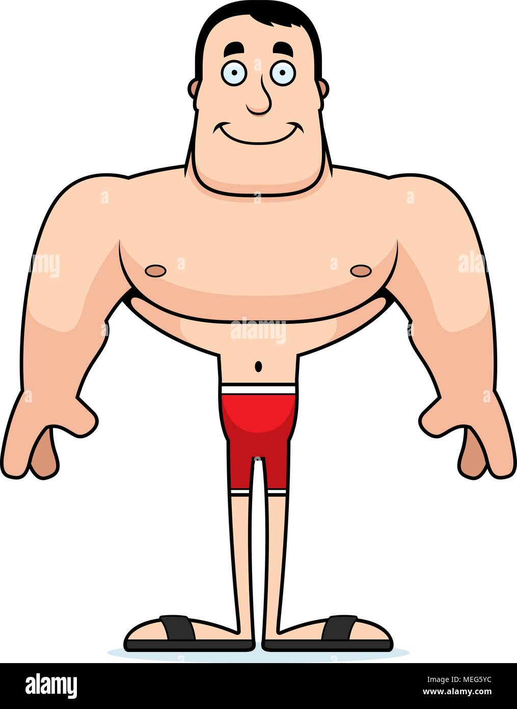 A cartoon man smiling in a swimsuit Stock Vector Image & Art - Alamy