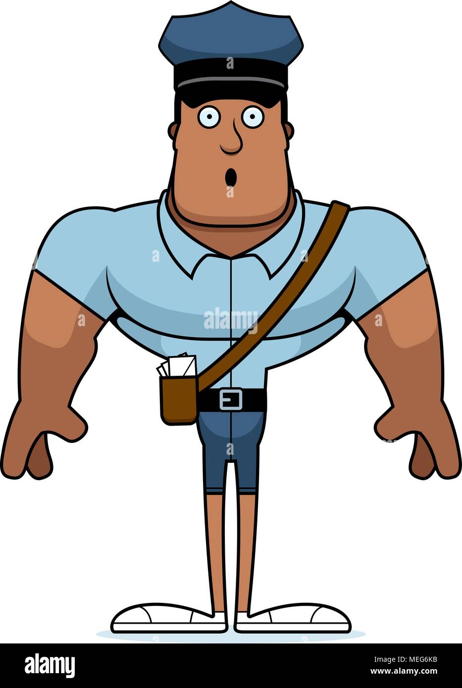 A cartoon mail carrier looking surprised Stock Vector Image & Art Alamy