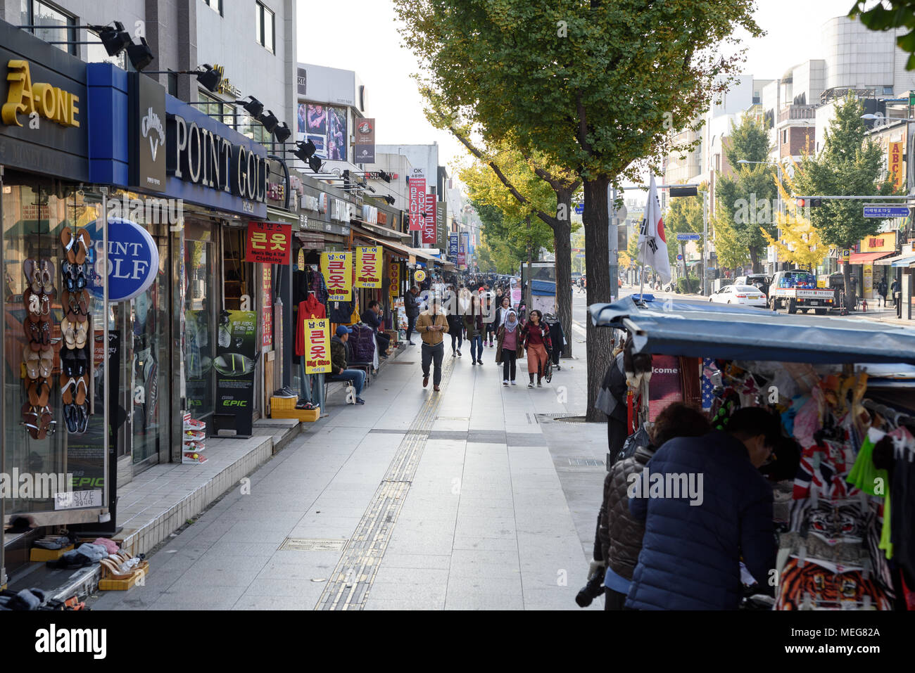 Itaewon In Seoul, SOUTH KOREA November 26, 2017Itaewon street scenery in Seoul. Itaewon in