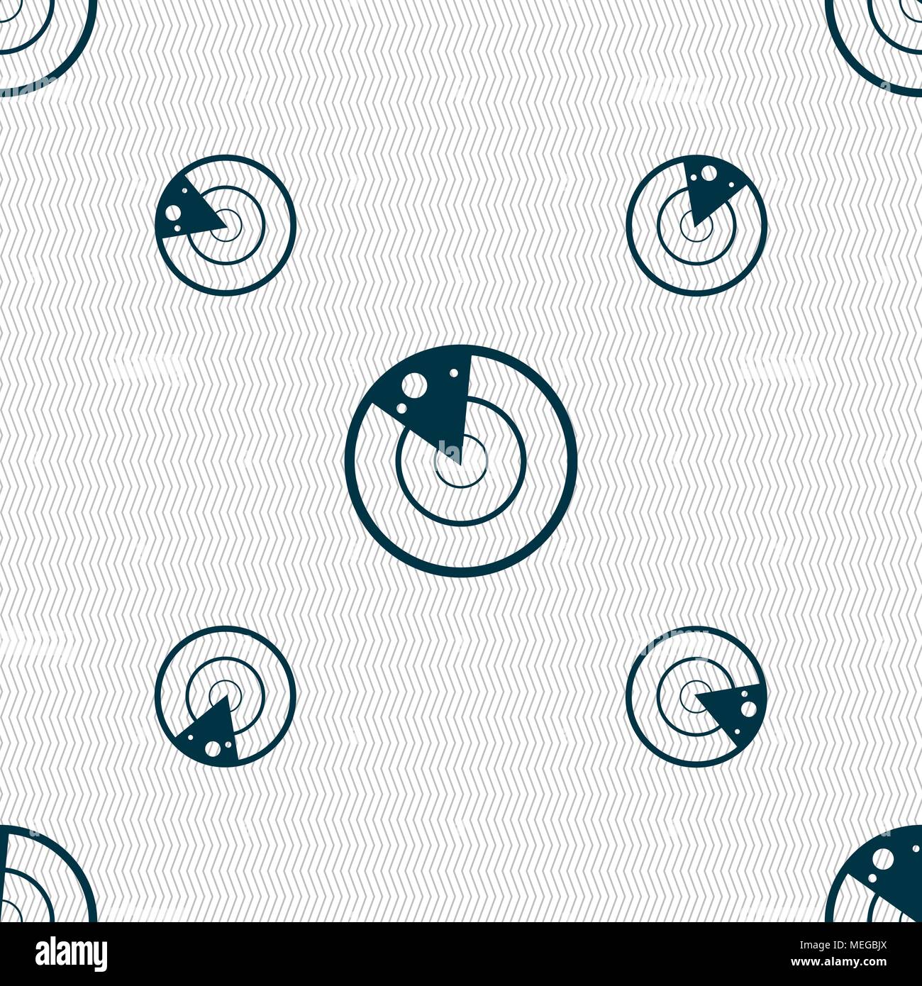 radar icon sign. Seamless pattern with geometric texture. Vector ...