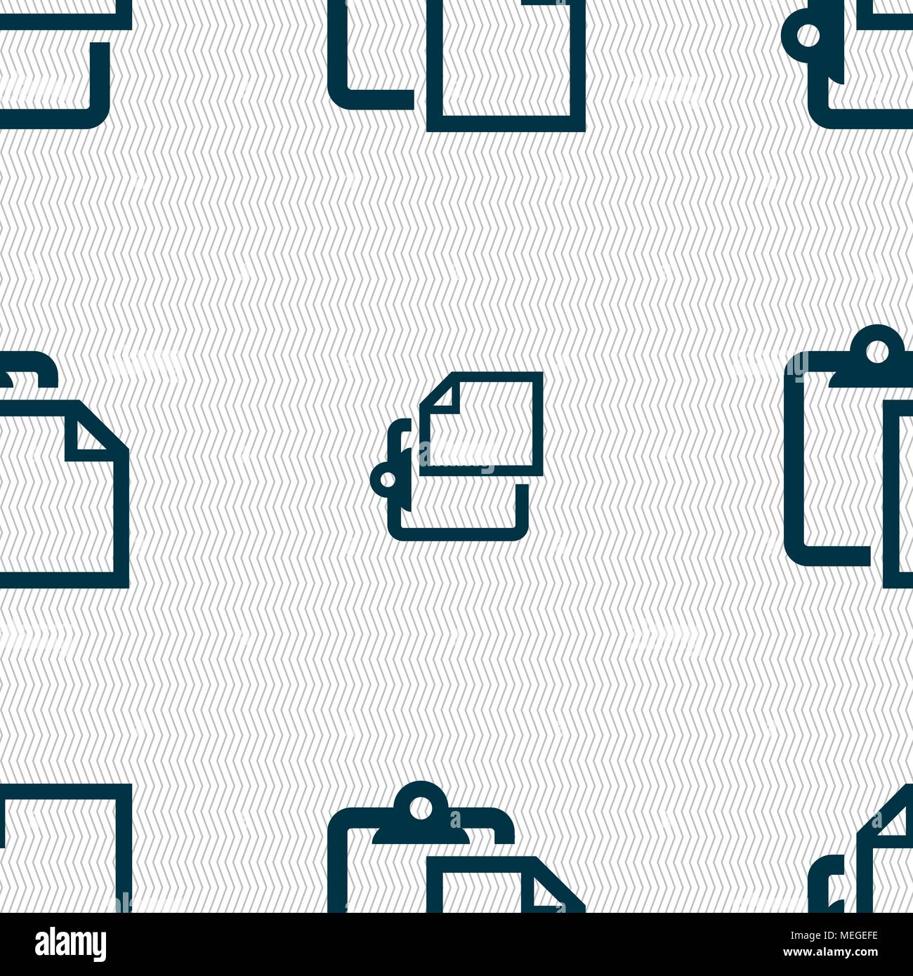 Edit document sign icon. Seamless abstract background with geometric ...