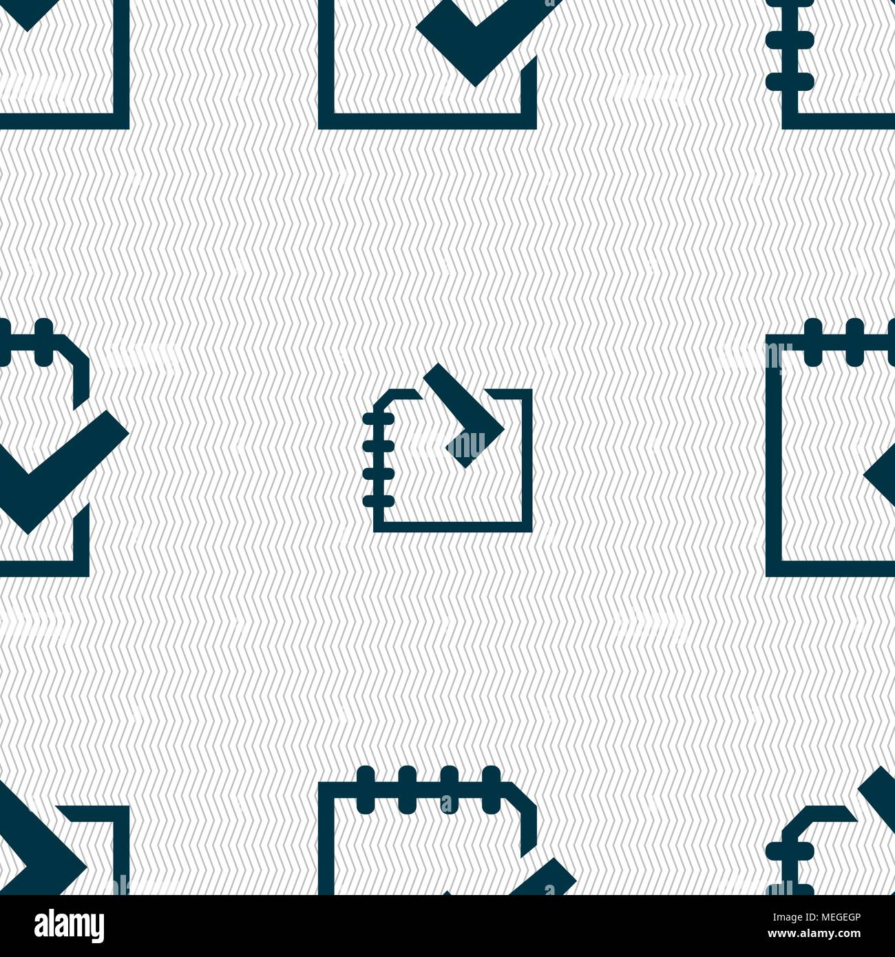 Edit document sign icon. Seamless abstract background with geometric ...