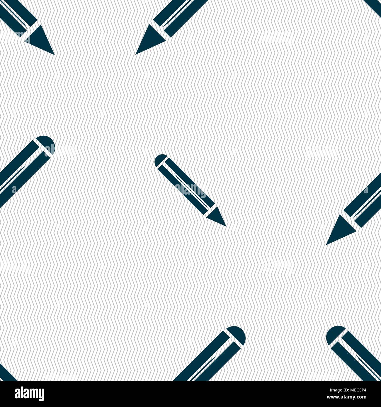 Pencil sign icon. Edit content button. Seamless abstract background ...