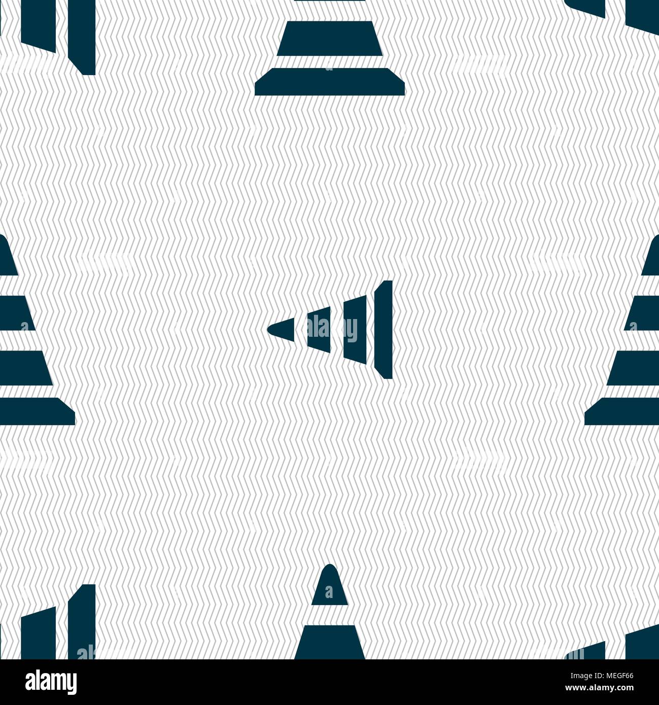 road cone icon. Seamless abstract background with geometric shapes ...