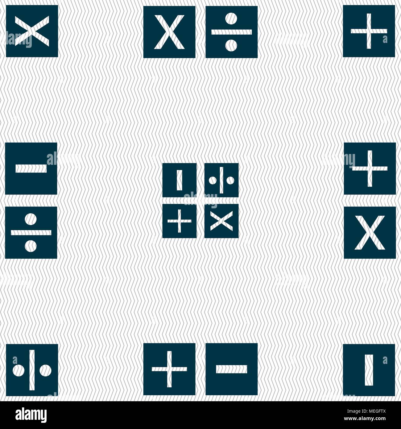 Multiplication, division, plus, minus icon Math symbol Mathematics ...