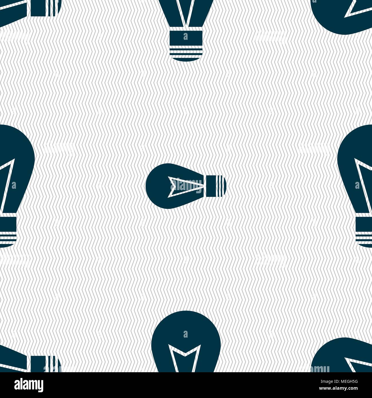 Light lamp sign icon. Idea symbol. Lightis on. Seamless abstract ...