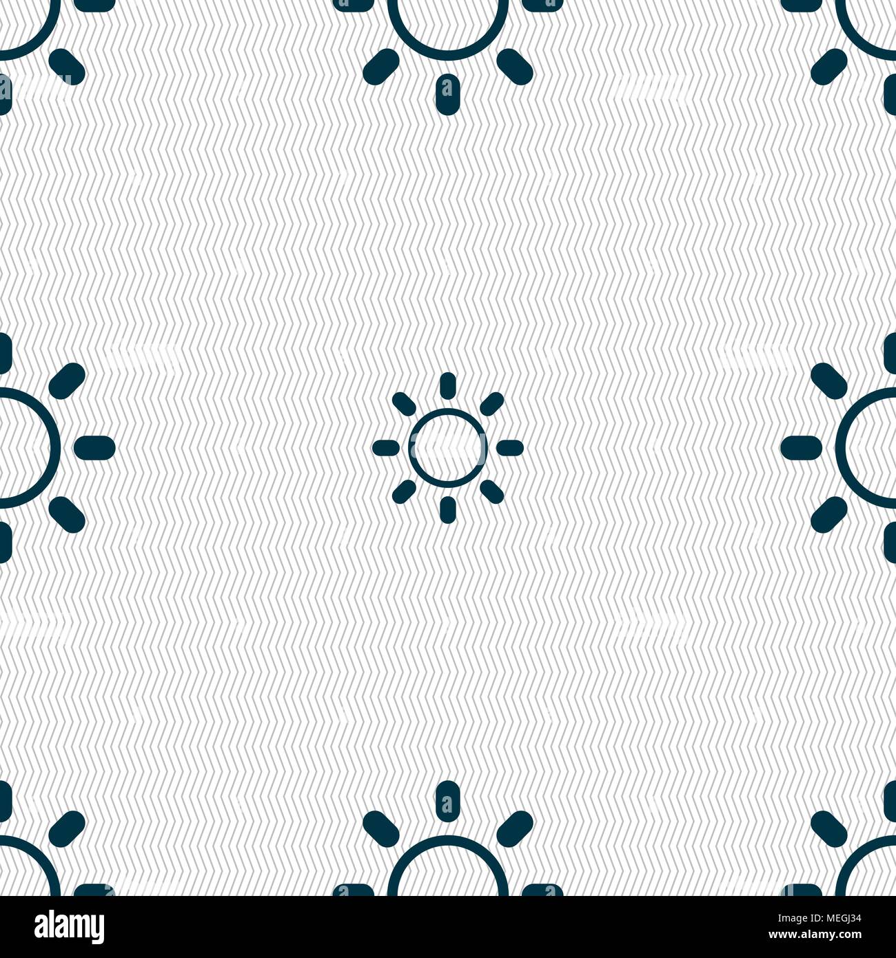 Brightness icon sign. Seamless abstract background with geometric ...