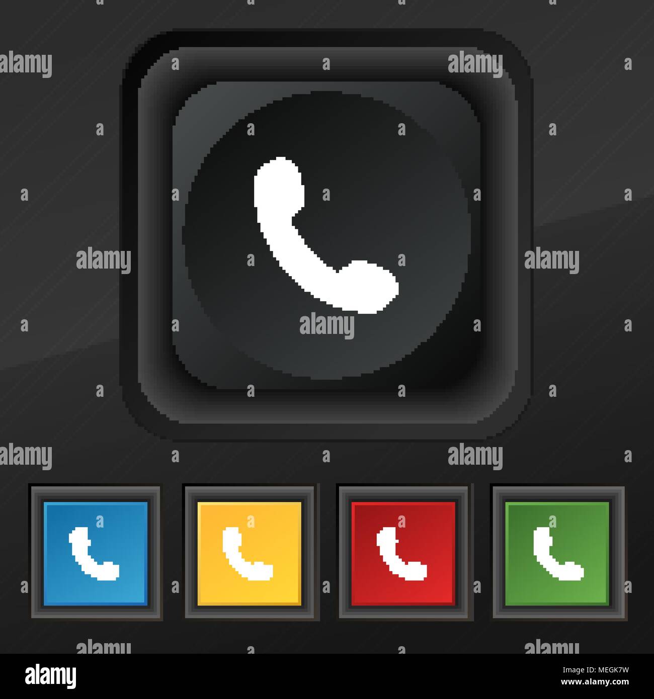 Phone, Support, Call center icon symbol. Set of five colorful, stylish ...