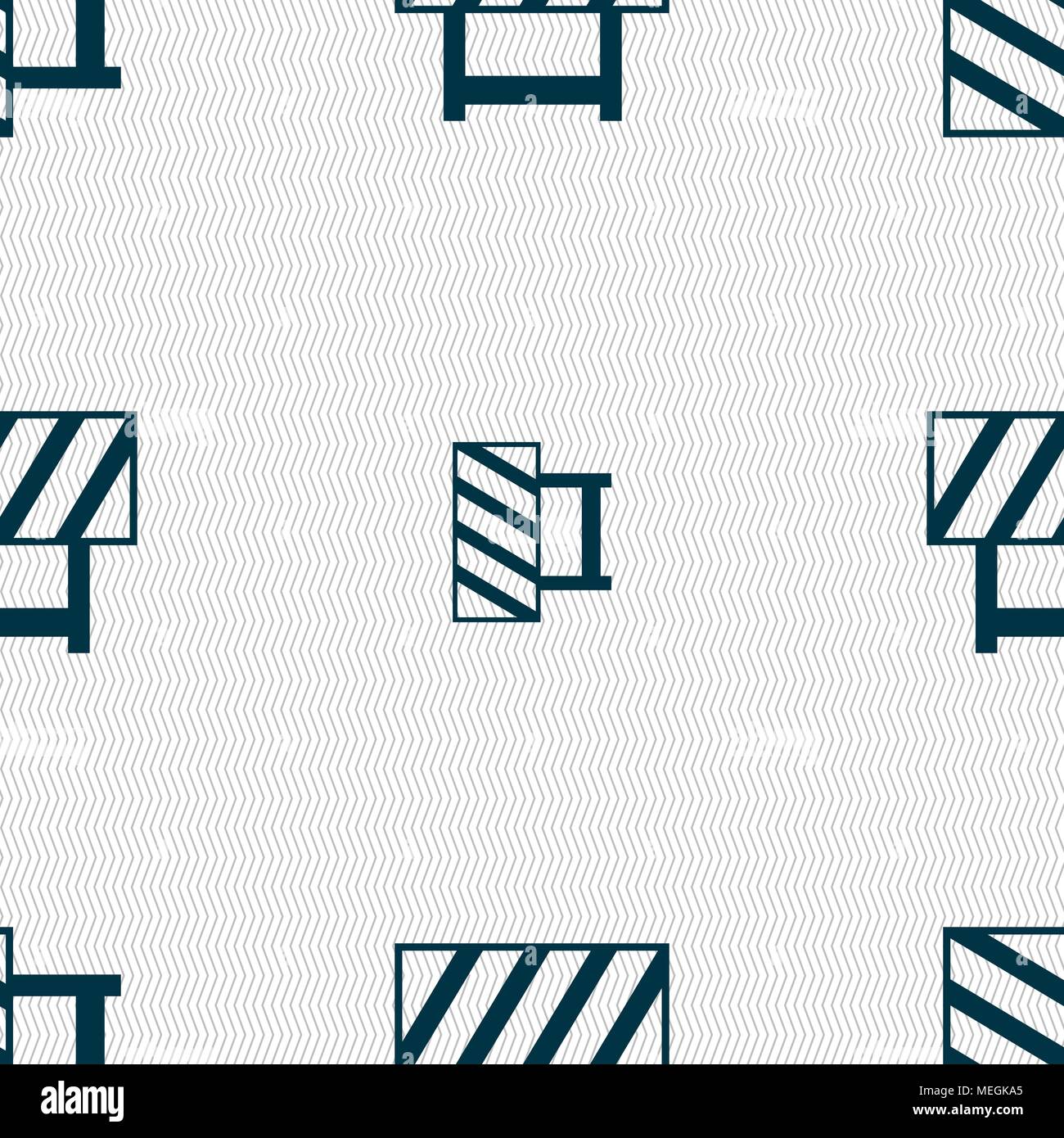 road barrier icon sign. Seamless abstract background with geometric ...