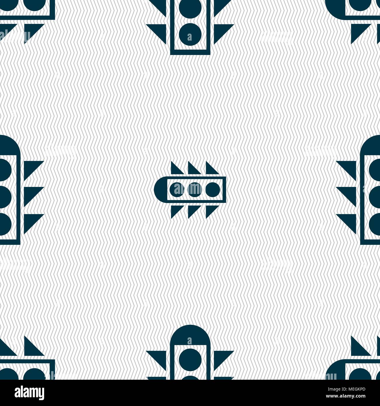 Traffic light signal icon sign. Seamless abstract background with ...