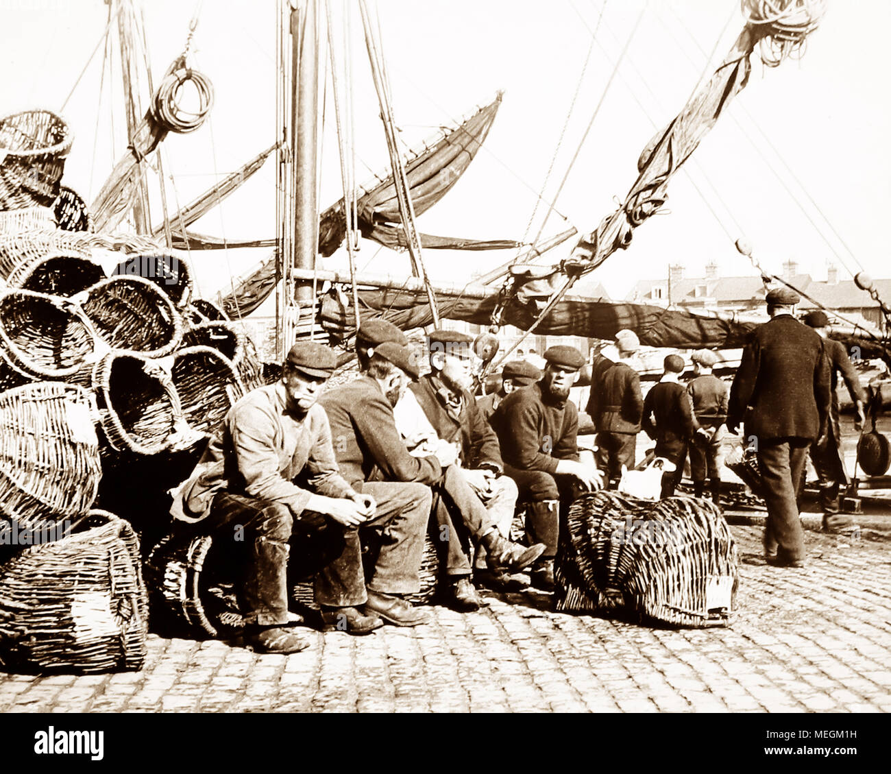 Herring fishing, Great Yarmouth, early 1900s Stock Photo Alamy
