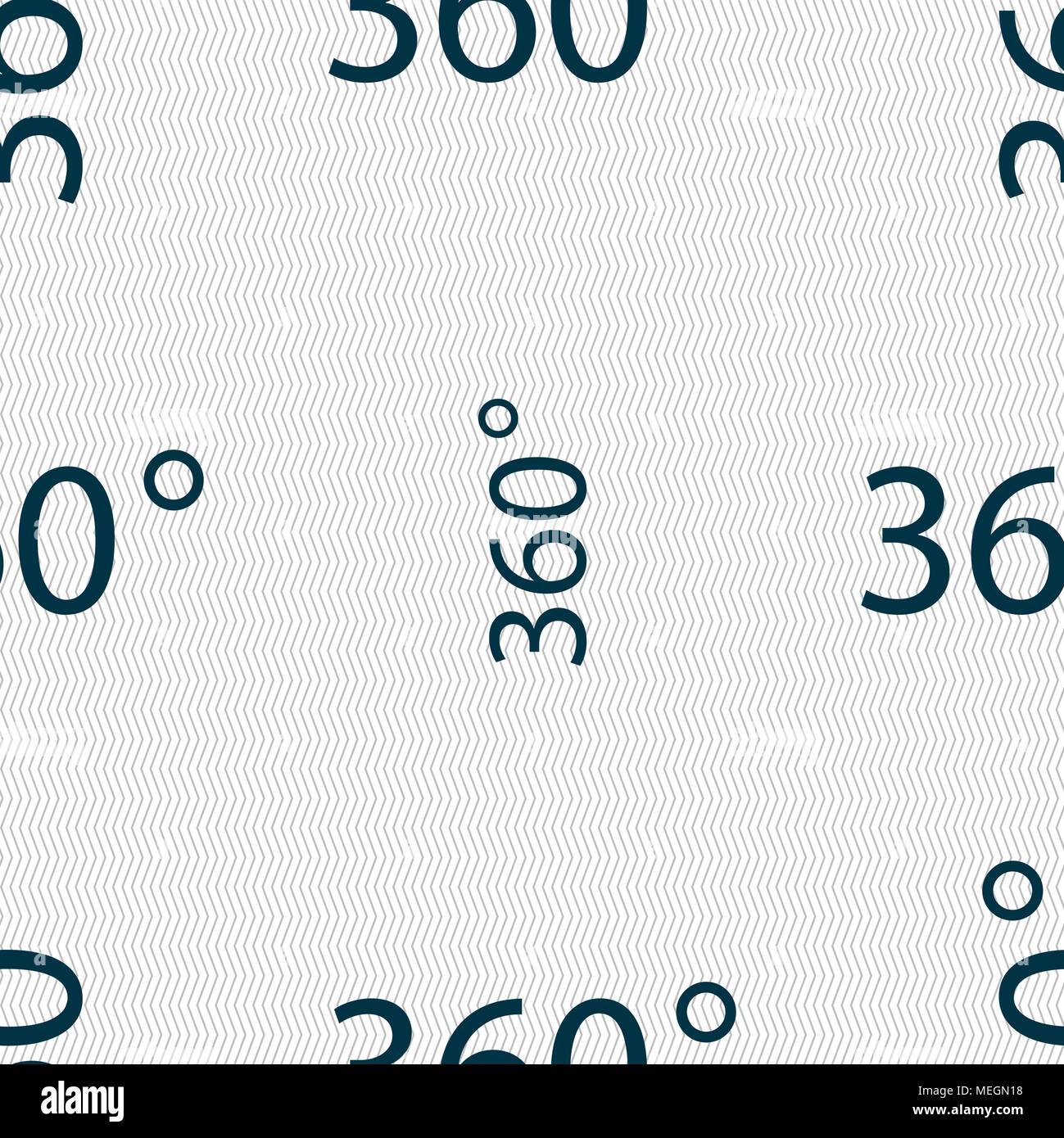 Angle 360 degrees sign icon. Geometry math symbol. Full rotation ...
