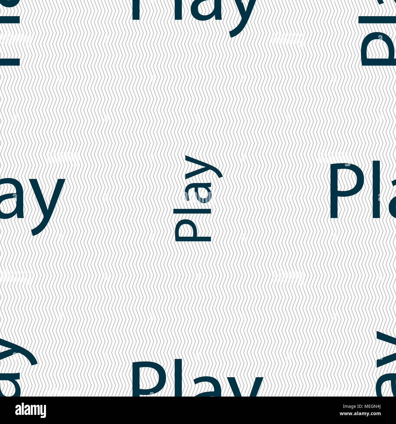 Play sign icon. symbol. Seamless abstract background with geometric ...