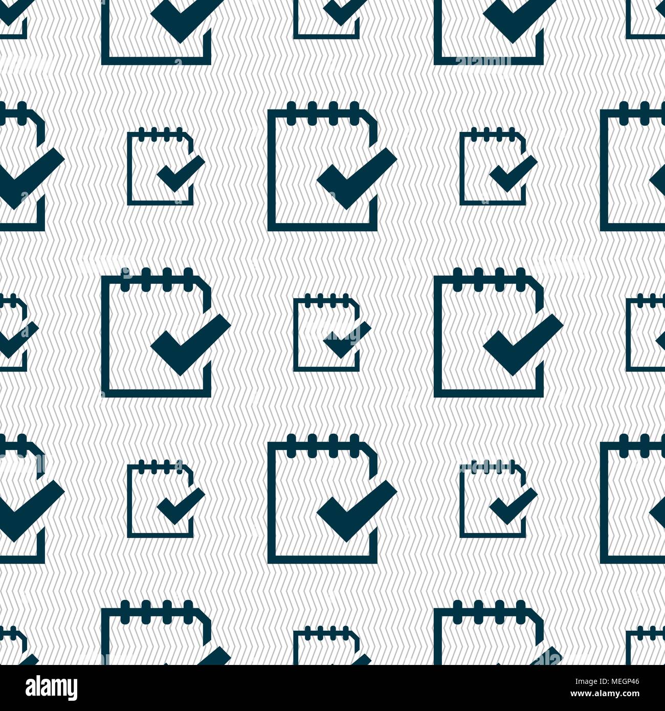 Edit document sign icon. Seamless abstract background with geometric ...