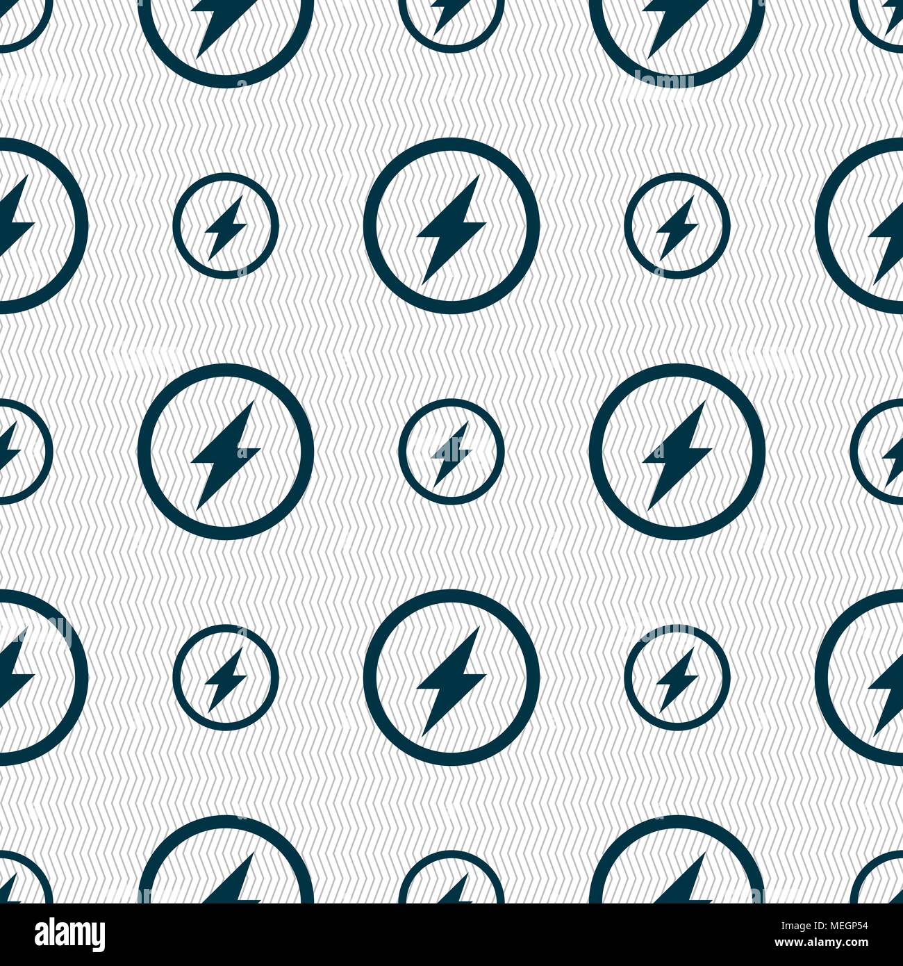Photo flash sign icon. Lightning symbol. Seamless abstract background ...