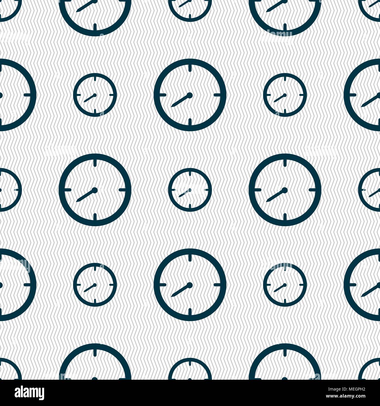 Timer sign icon. Stopwatch symbol.. Seamless abstract background with ...