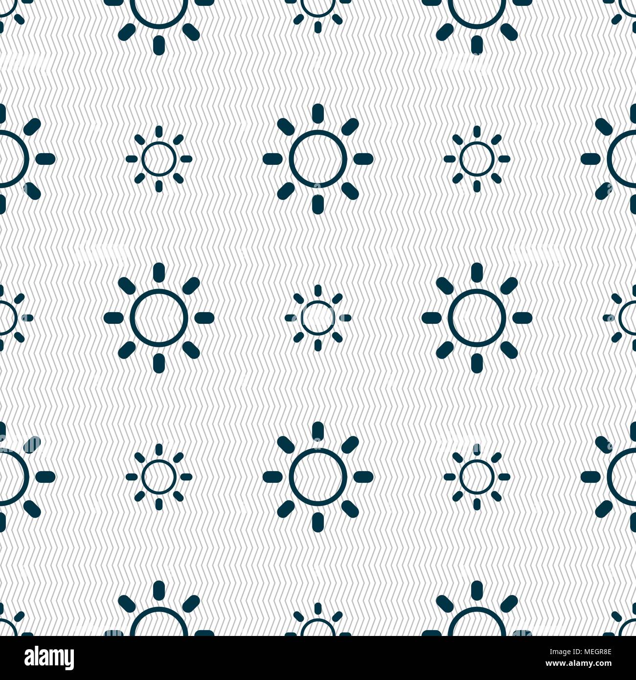 Brightness icon sign. Seamless abstract background with geometric ...