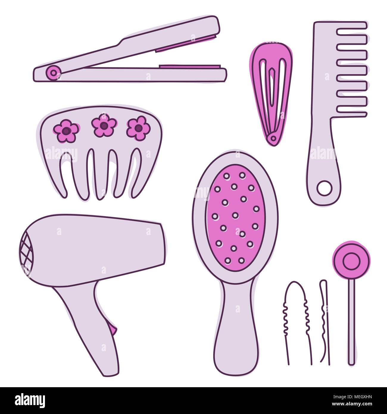 Tools for hairstyles Stock Vector Image & Art Alamy