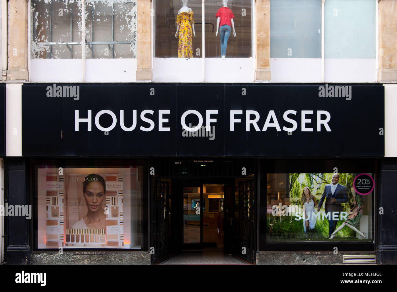 House of Fraser store sign logo in Cardiff, Wales, UK Stock Photo Alamy