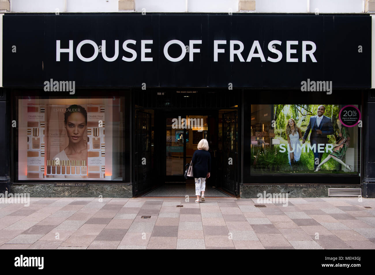 House of Fraser store sign logo in Cardiff, Wales, UK Stock Photo Alamy