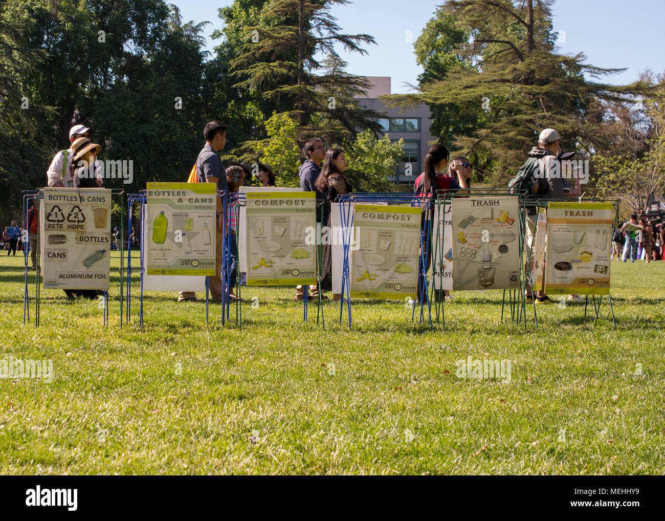 Davis, California, U.S.A. 21April 2017. Compost educational display UC