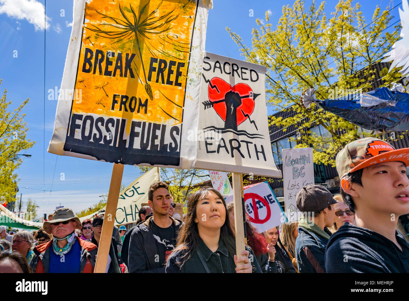 Vancouver, Canada, 21 April 2018. 2018 Earth Day Parade and Event ...