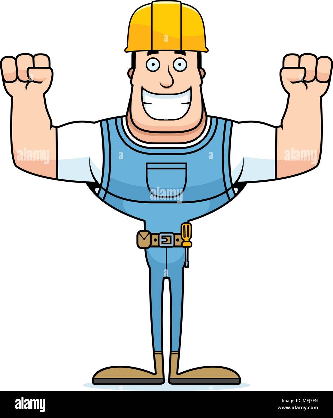 A cartoon construction worker smiling Stock Vector Image & Art - Alamy