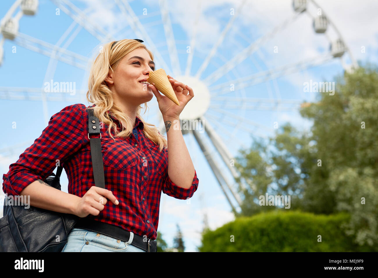 Weekend in theme park Stock Photo
