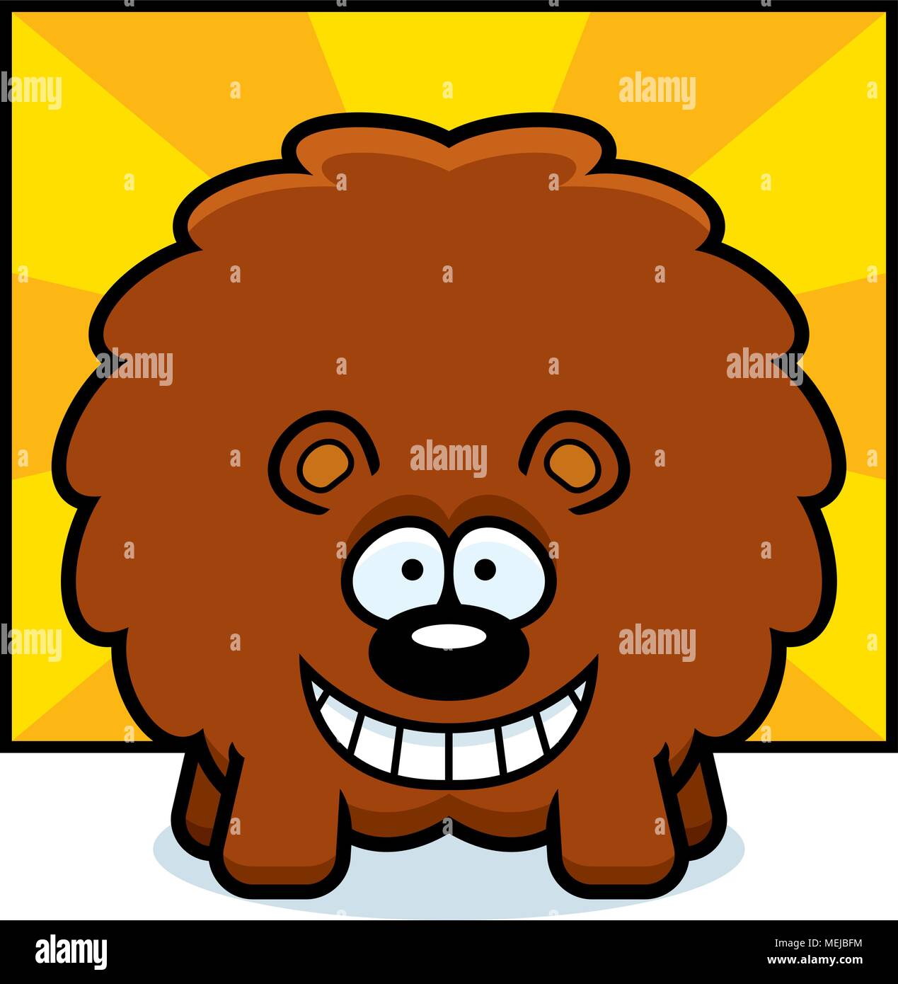 A cartoon illustration of a bear looking happy Stock Vector Image & Art ...