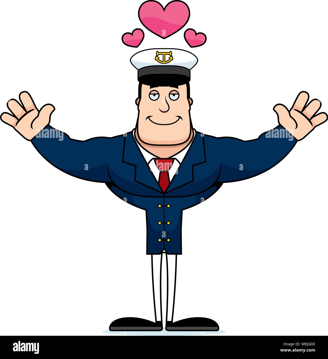 A cartoon boat captain ready to give a hug Stock Vector Image & Art - Alamy