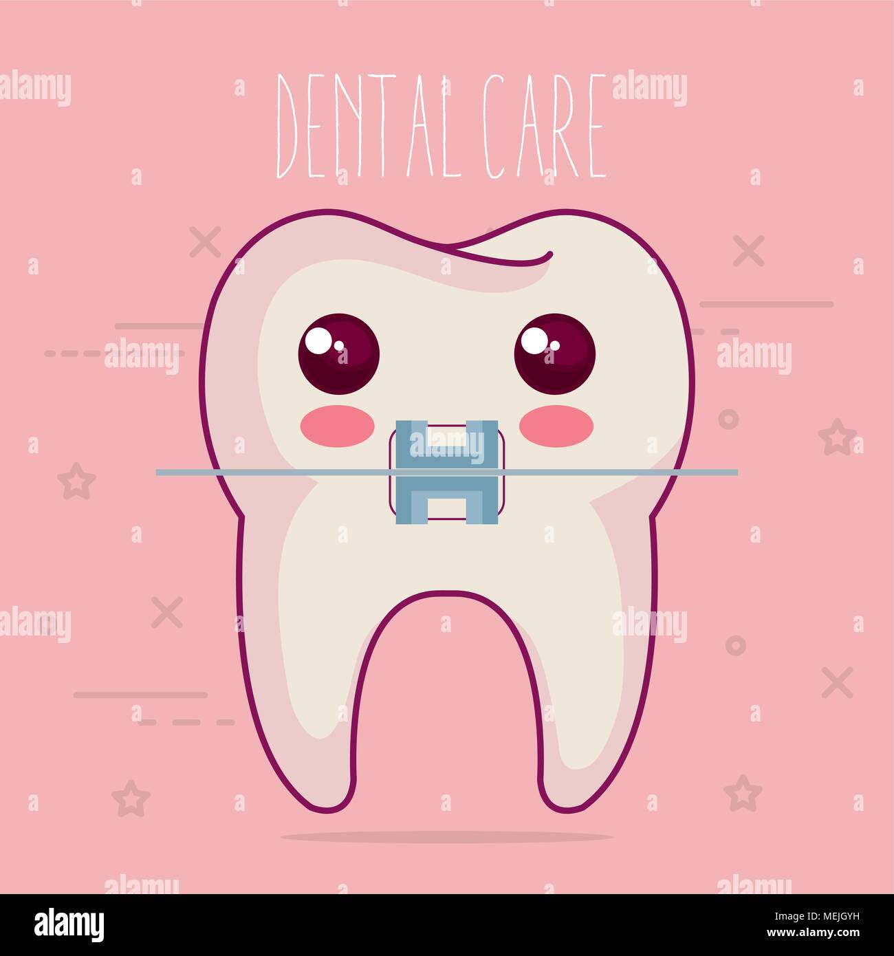dental care kawaii characters Stock Vector Image & Art - Alamy