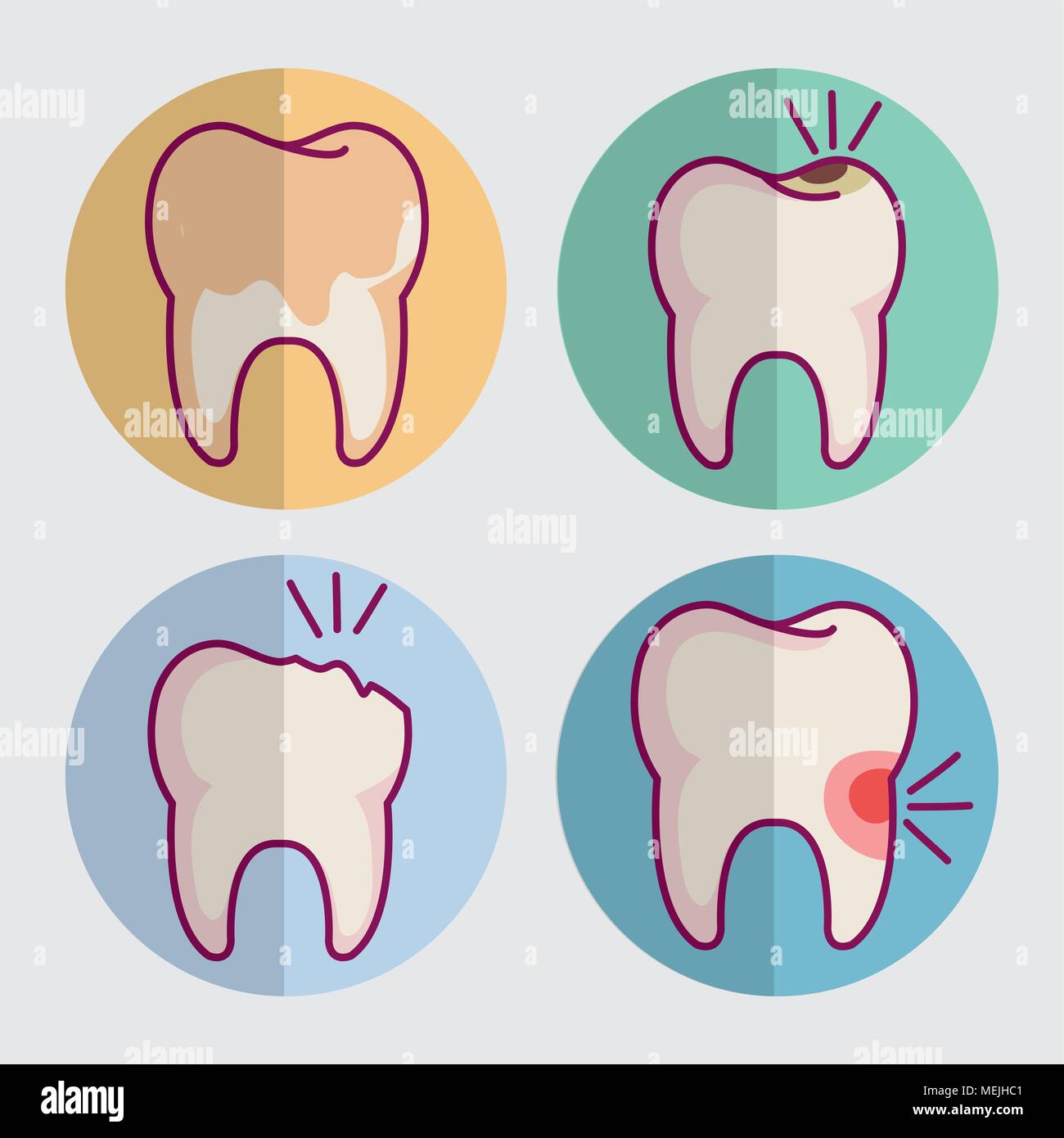 dental care set icons Stock Vector Image & Art - Alamy