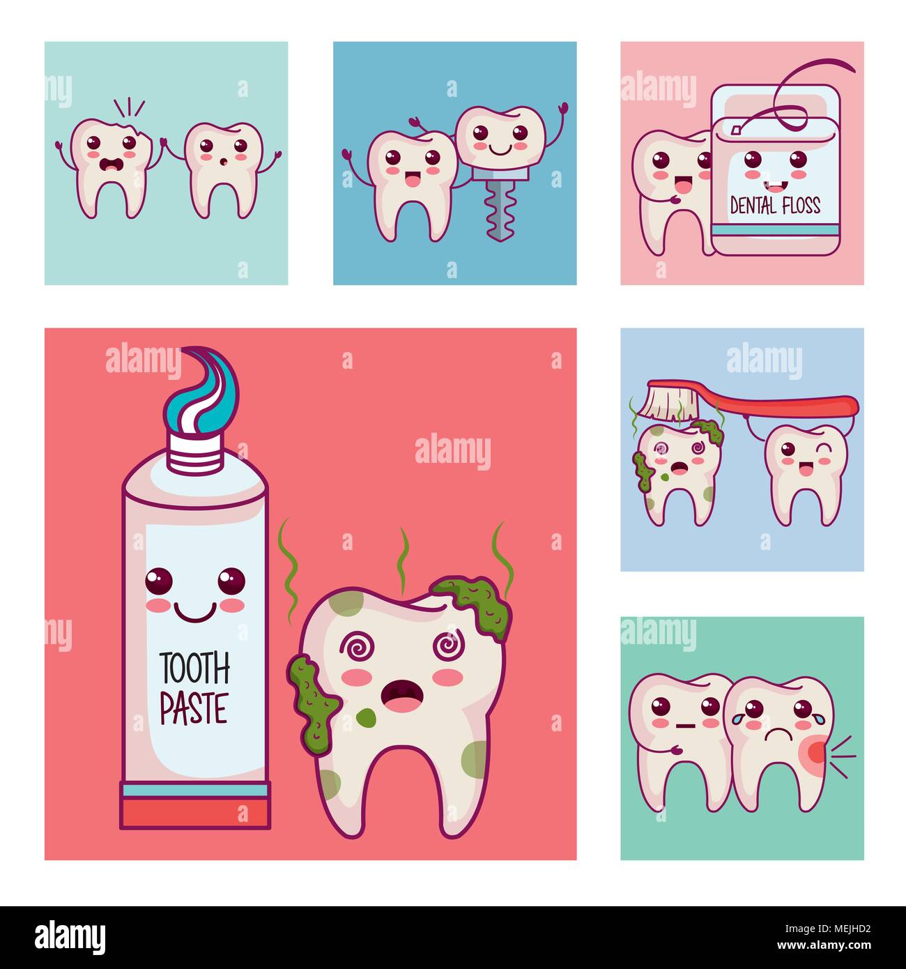 dental care set icons Stock Vector Image & Art - Alamy