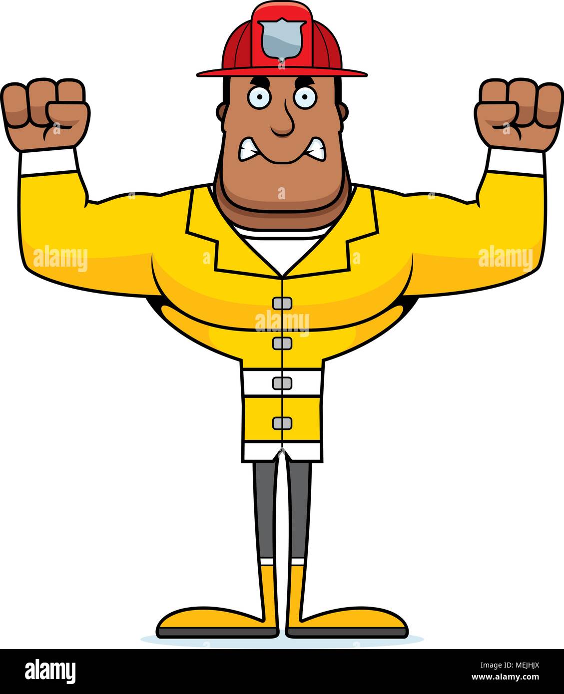 A cartoon firefighter looking angry Stock Vector Image & Art - Alamy