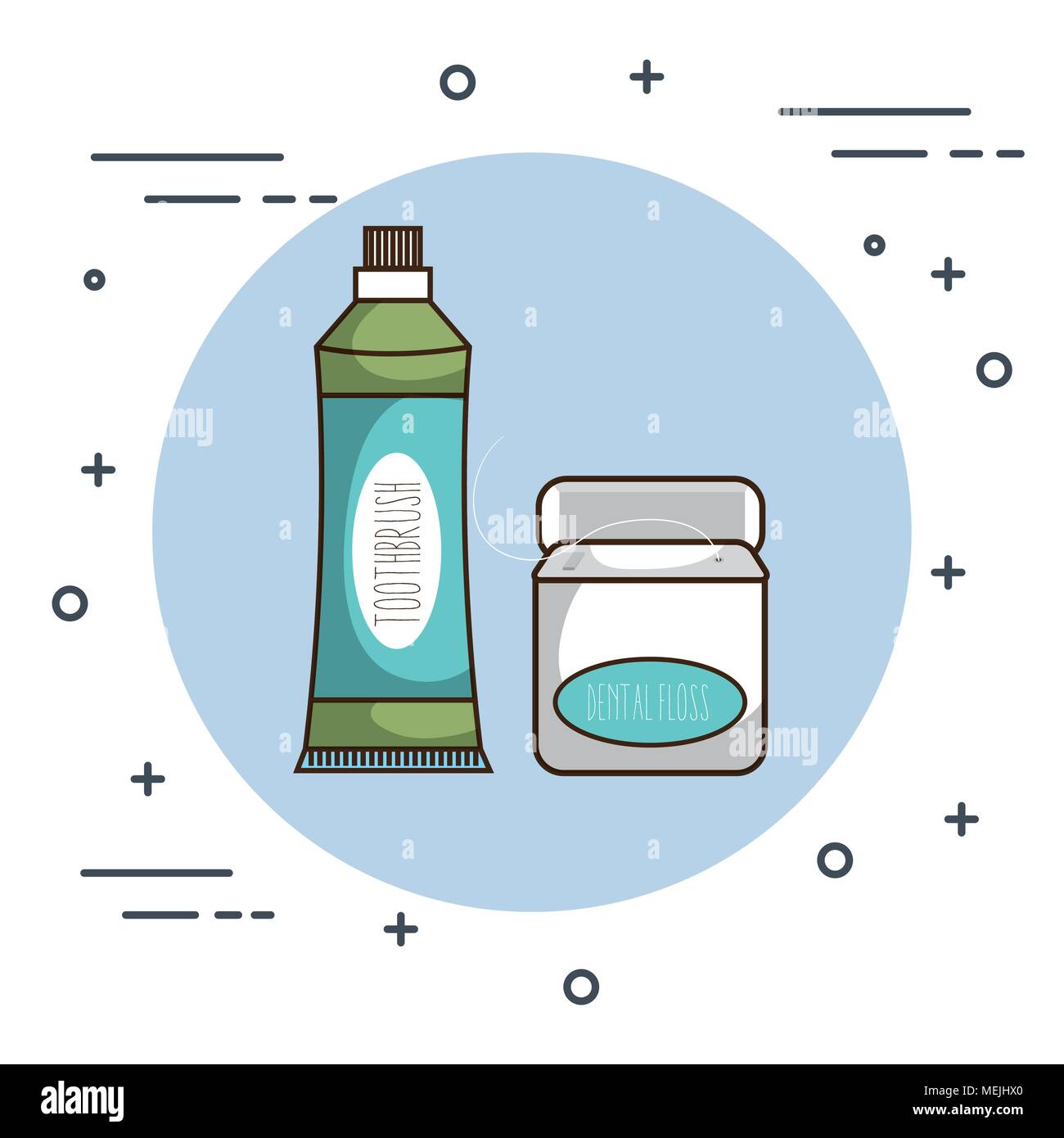 dental care paste and floss Stock Vector Image & Art - Alamy