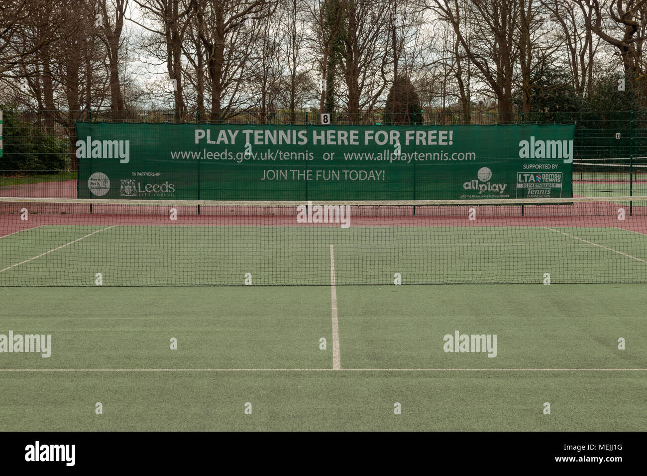 Tennis Courts at Roundhay Park Stock Photo