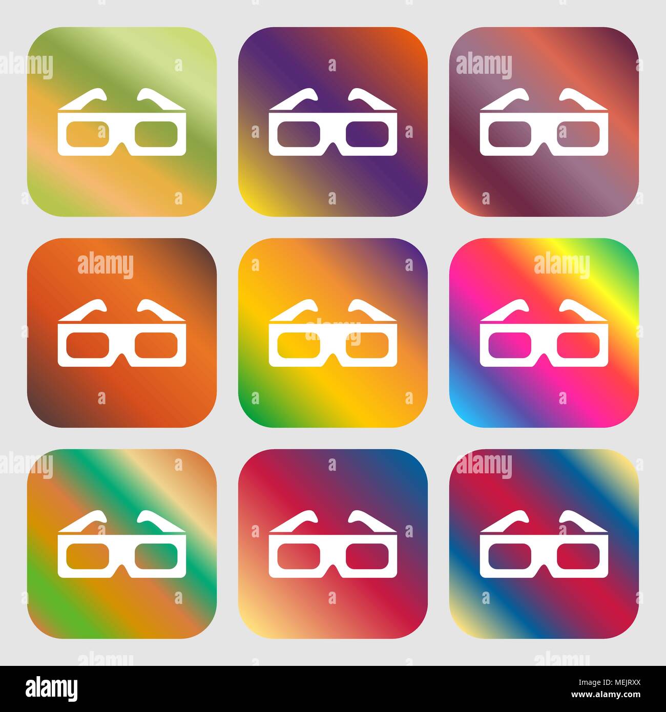 3d glasses icon Stock Vector Image & Art - Alamy
