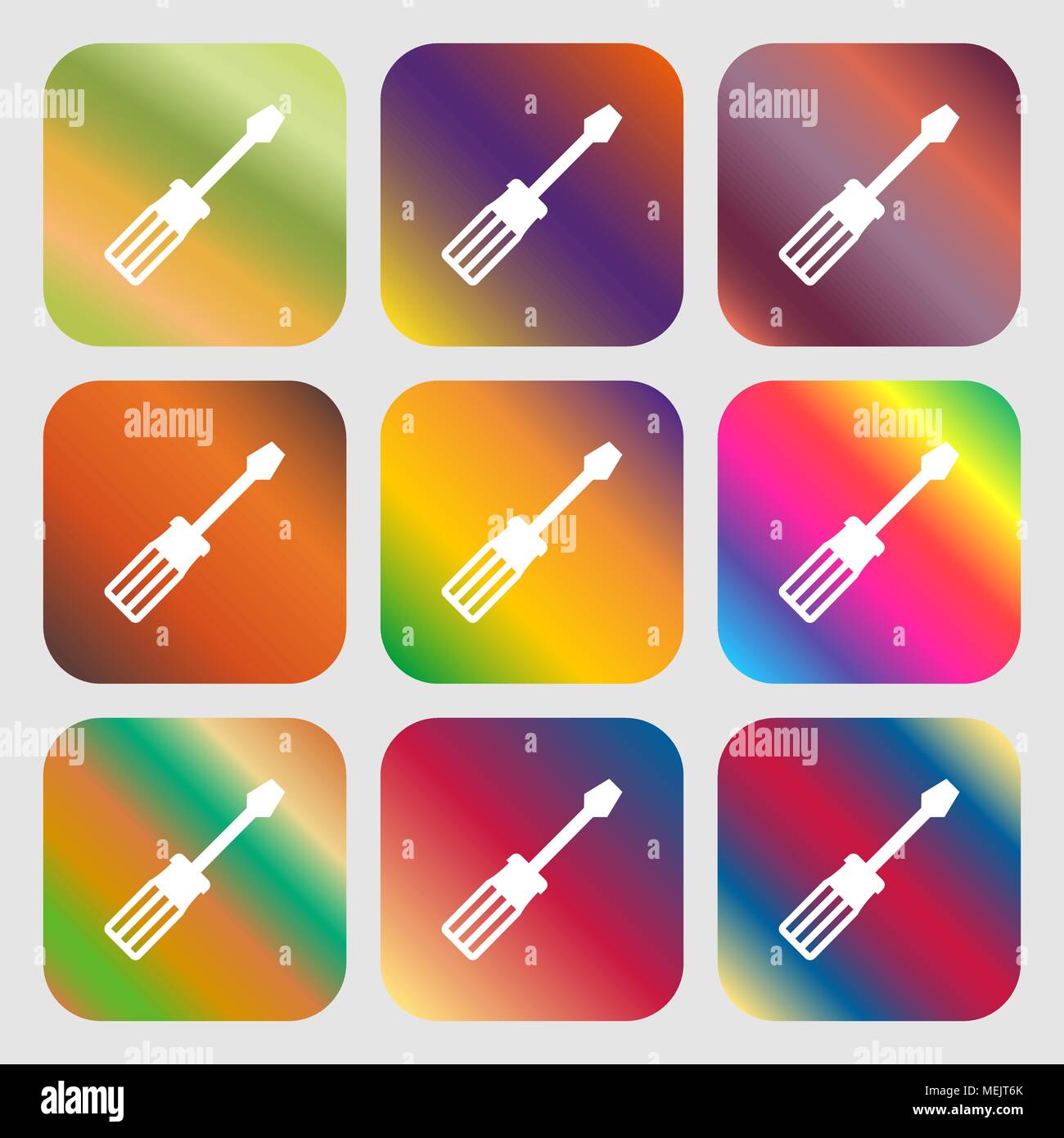 screwdriver icon Stock Vector