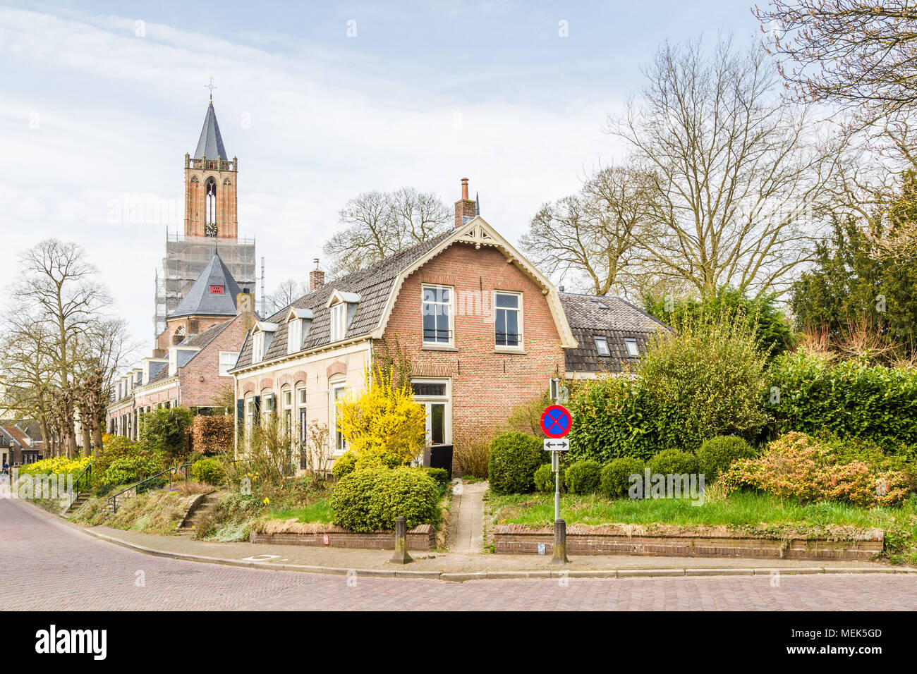 Streetview traditional Dutch village Stock Photo Alamy