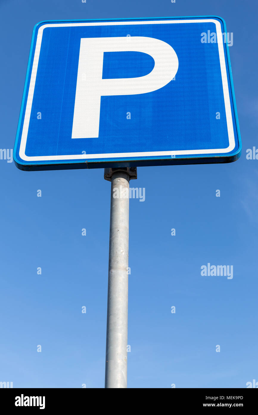 Dutch road sign parking area Stock Photo Alamy