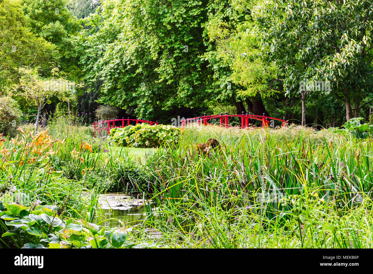 The Japanese Garden at Wilton House Stock Photo