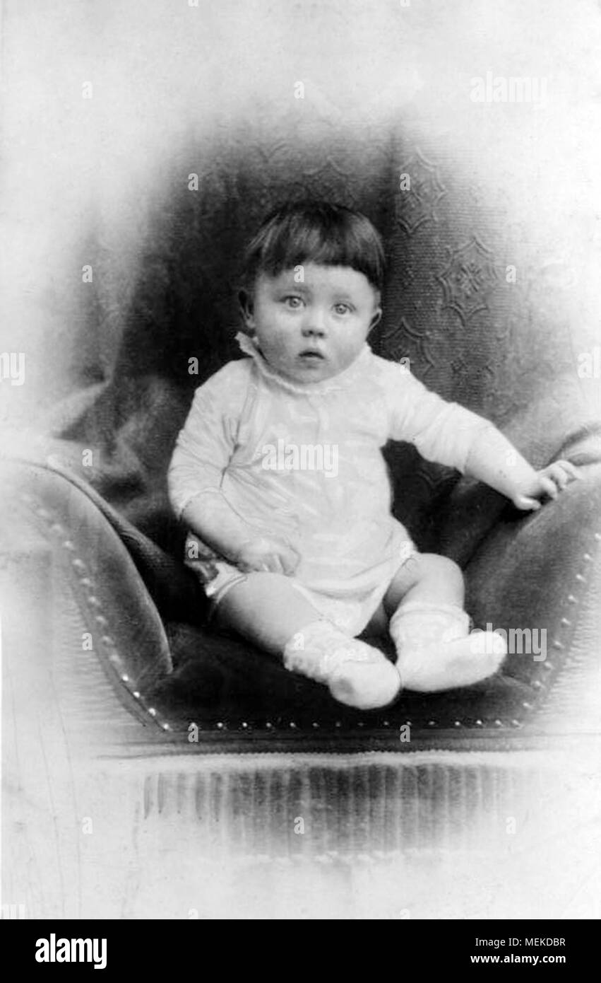 Adolf Hitler as an infant Stock Photo
