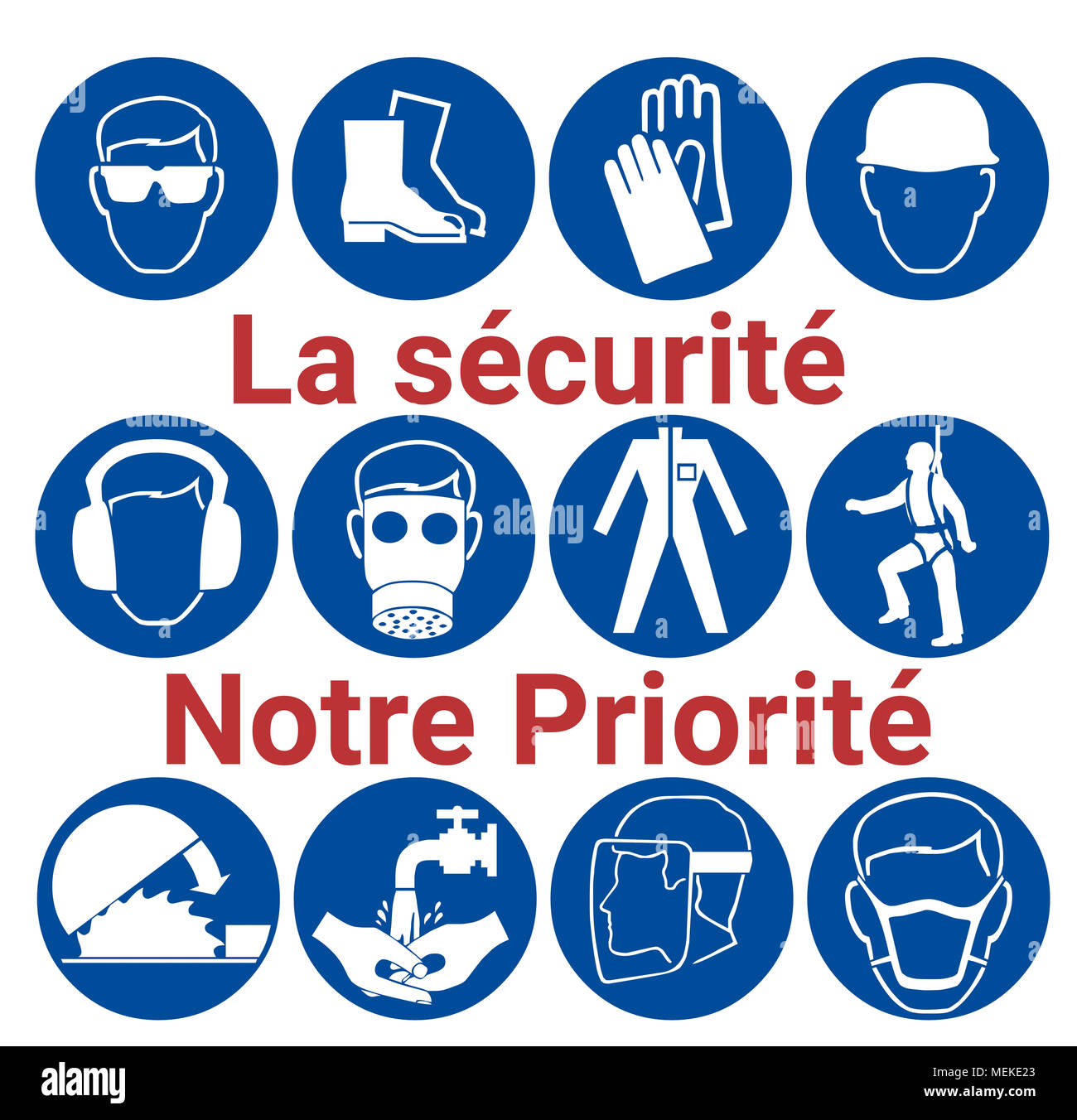 Safety is our priority in French Stock Photo Alamy