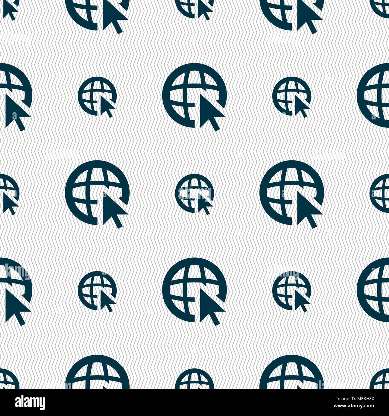 number six icon sign. Seamless abstract background with geometric ...