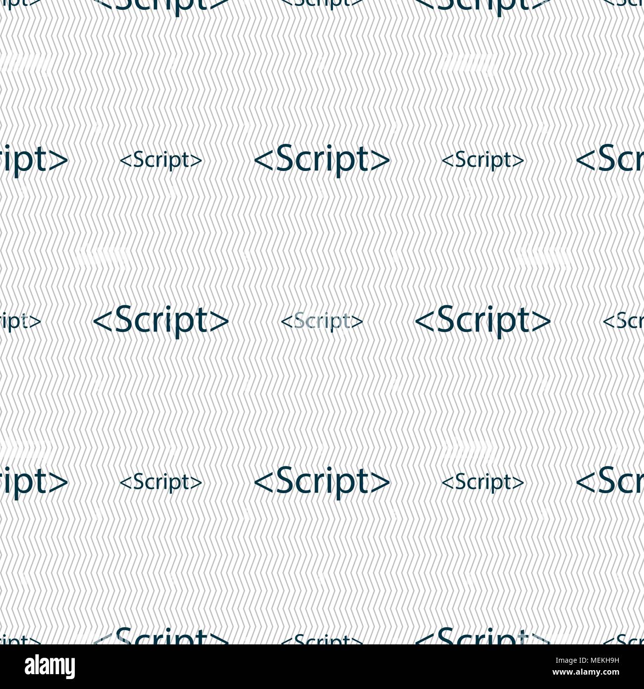 Script sign icon. Javascript code symbol. Seamless abstract background ...