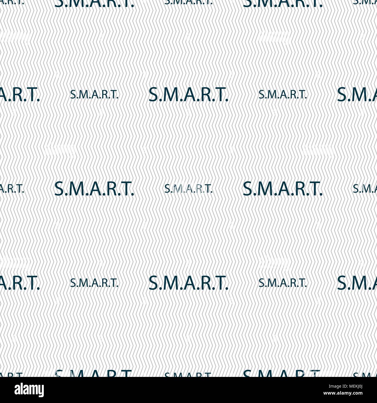 Smart sign icon. Press button. Seamless abstract background with ...